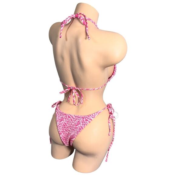 3 Piece Set Summer Haus Andy Triangle Top S & Tie Side Bottom S & L $230 - Picture 10 of 14